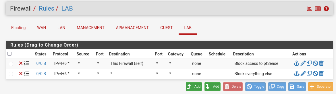 Lab Firewall